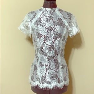 NEW Handmade French Lace Top Blouse 4